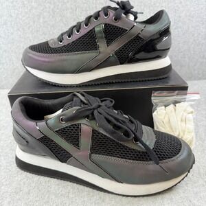 Dolls Kill YRU Flash Black Reflective Sneakers Platform‎ Shoes Womens US 9